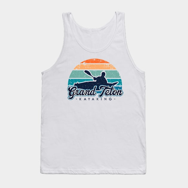 Grand Teton kayaking. Perfect present for mom mother dad father friend him or her Tank Top by SerenityByAlex